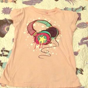 Pink headphone shirt from hard rock